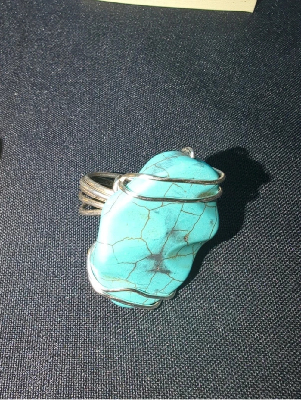 Dyed Howlite Wire Wrapped Ring